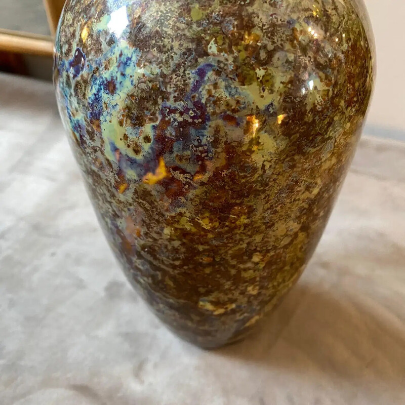 Vintage Murano, vaso de vidro de Carlo Moretti, Itália 1980