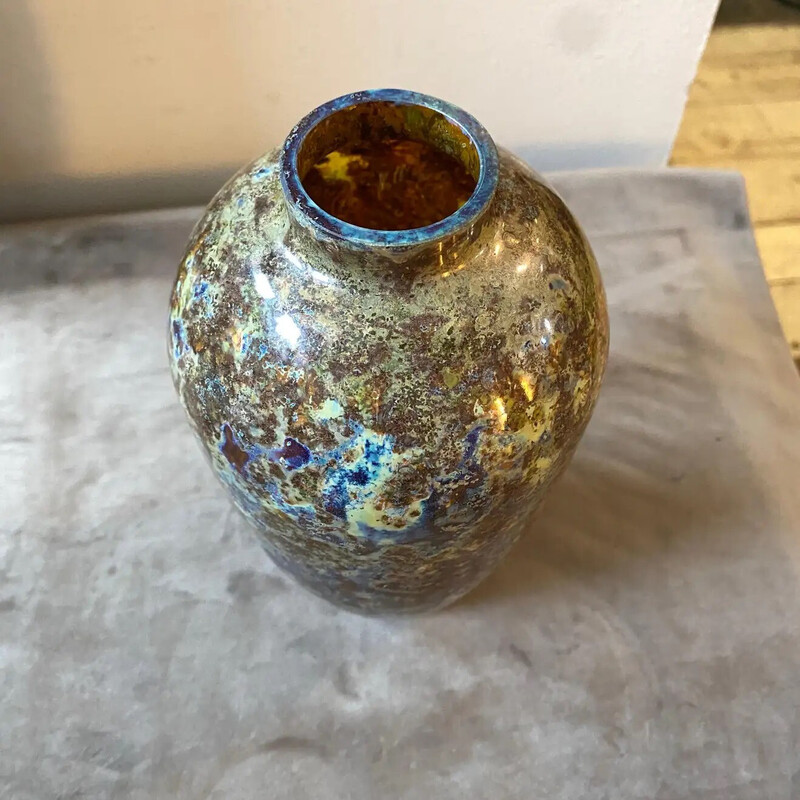 Vintage Vase aus Muranoglas von Carlo Moretti, Italien 1980