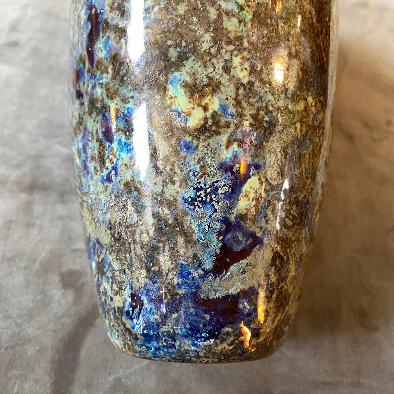 Vase vintage en verre de Murano par Carlo Moretti, Italie 1980