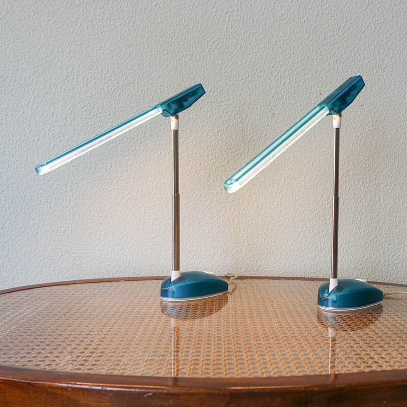 Paire de lampes de table Microlight vintage italienne par Ernesto Gismondi pour Artemide, 1990
