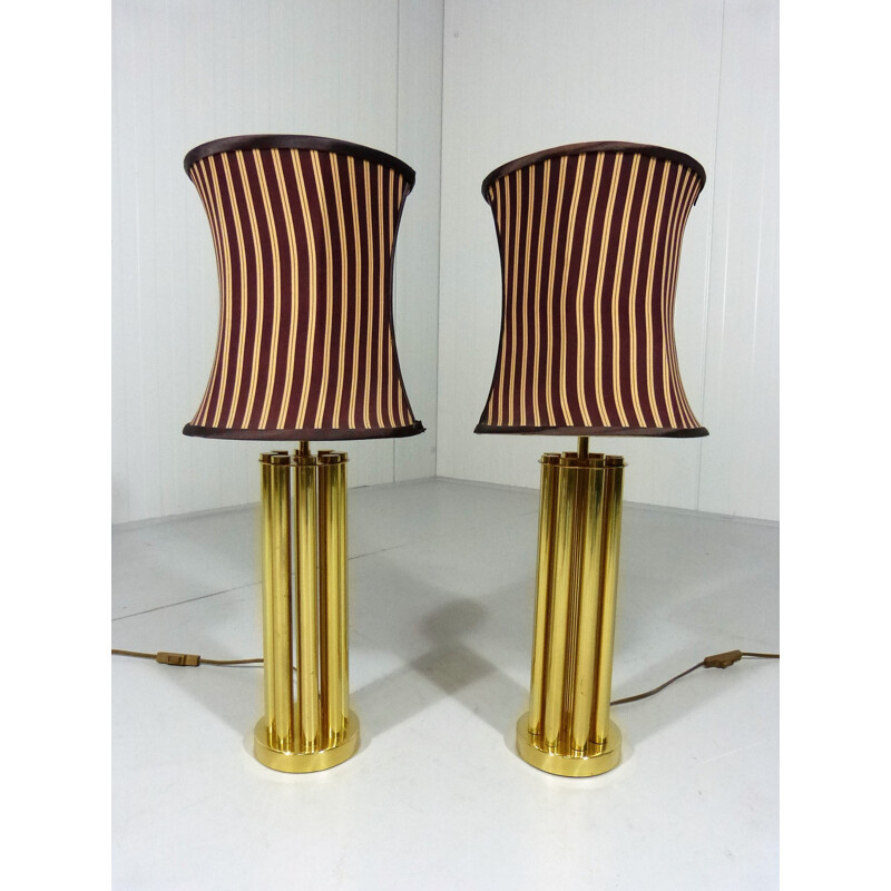 Set de 2 lampes de table en laiton - 1960