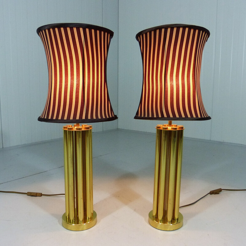 Set de 2 lampes de table en laiton - 1960