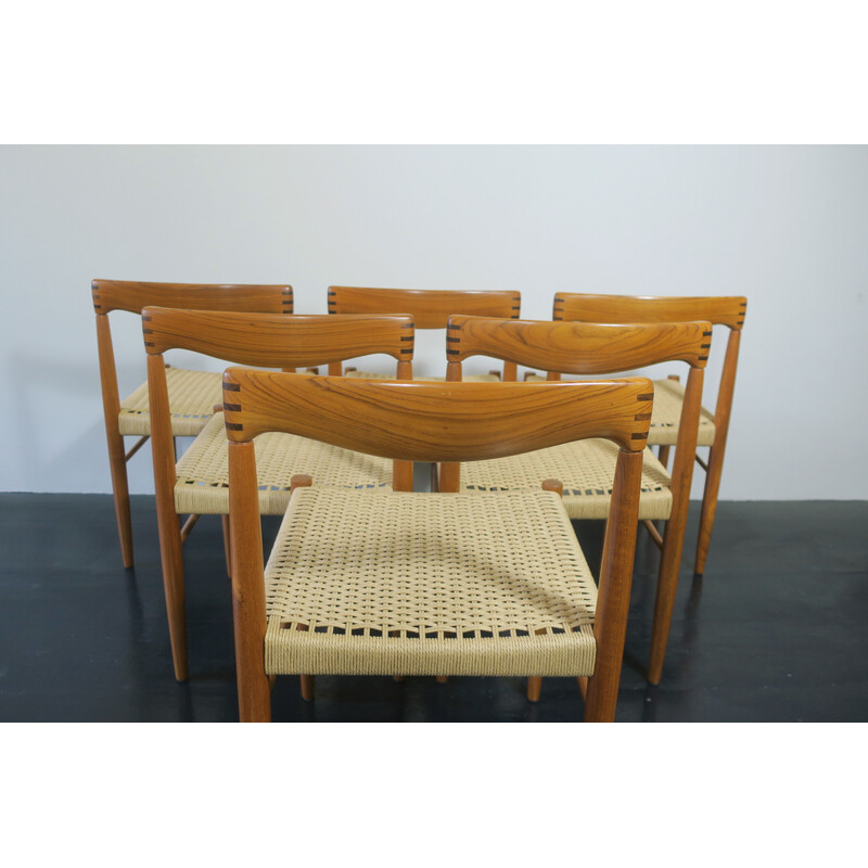 Vintage dining set in teak by H.W. Klein for Bramin