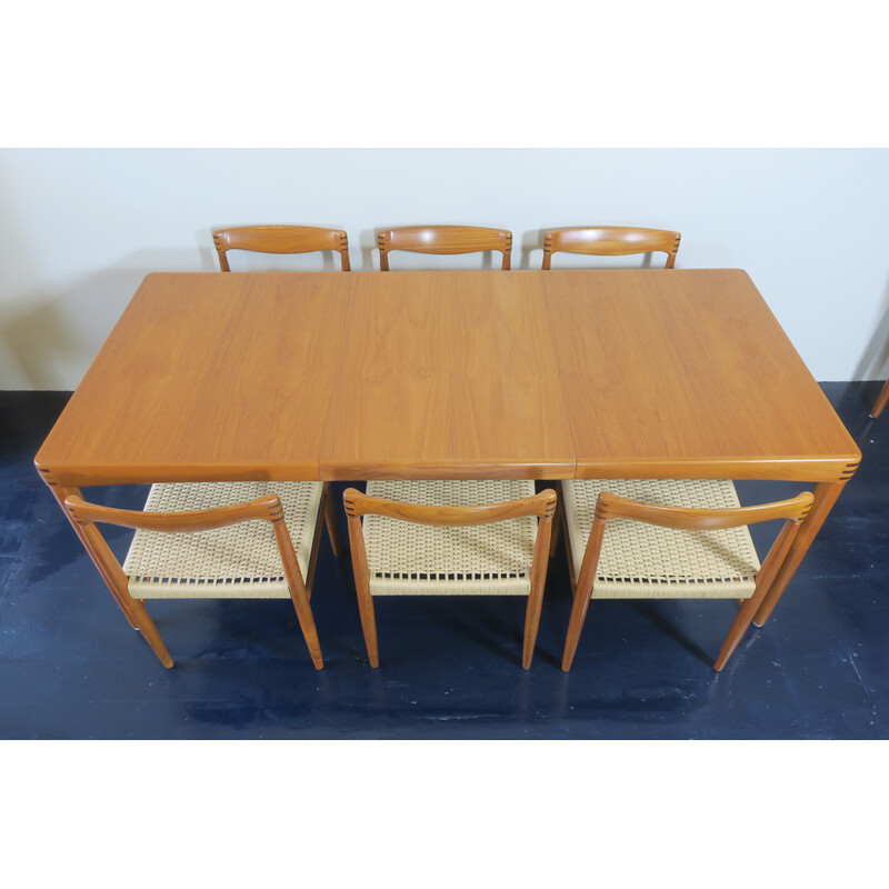 Set da pranzo vintage in teak di H.W. Klein per Bramin