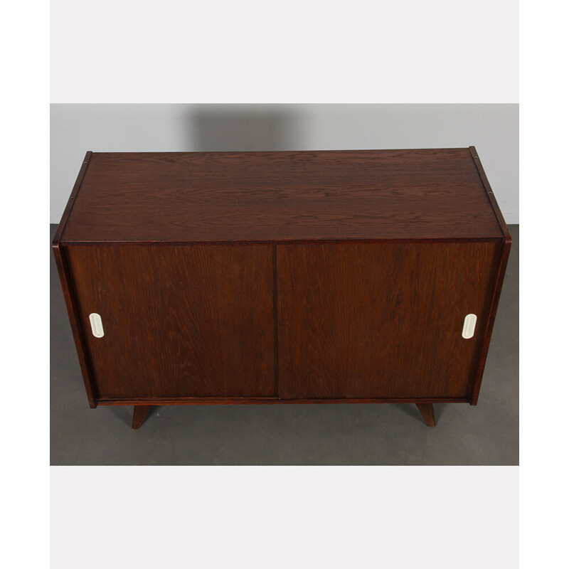 Vintage chest of drawers model U-452 in dark oakwood by Jiri Jiroutek for Interier Praha, 1960