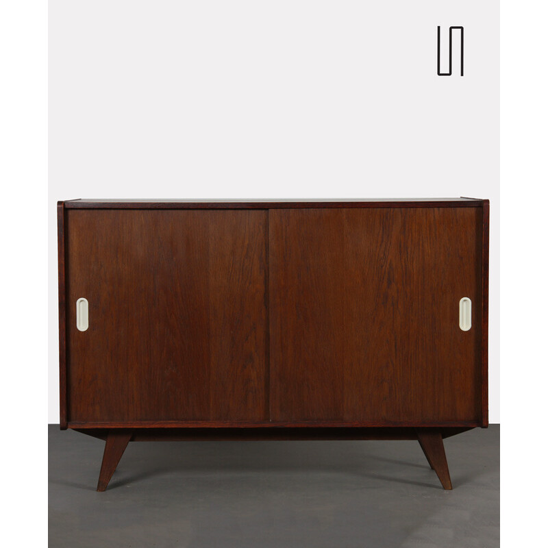 Vintage chest of drawers model U-452 in dark oakwood by Jiri Jiroutek for Interier Praha, 1960