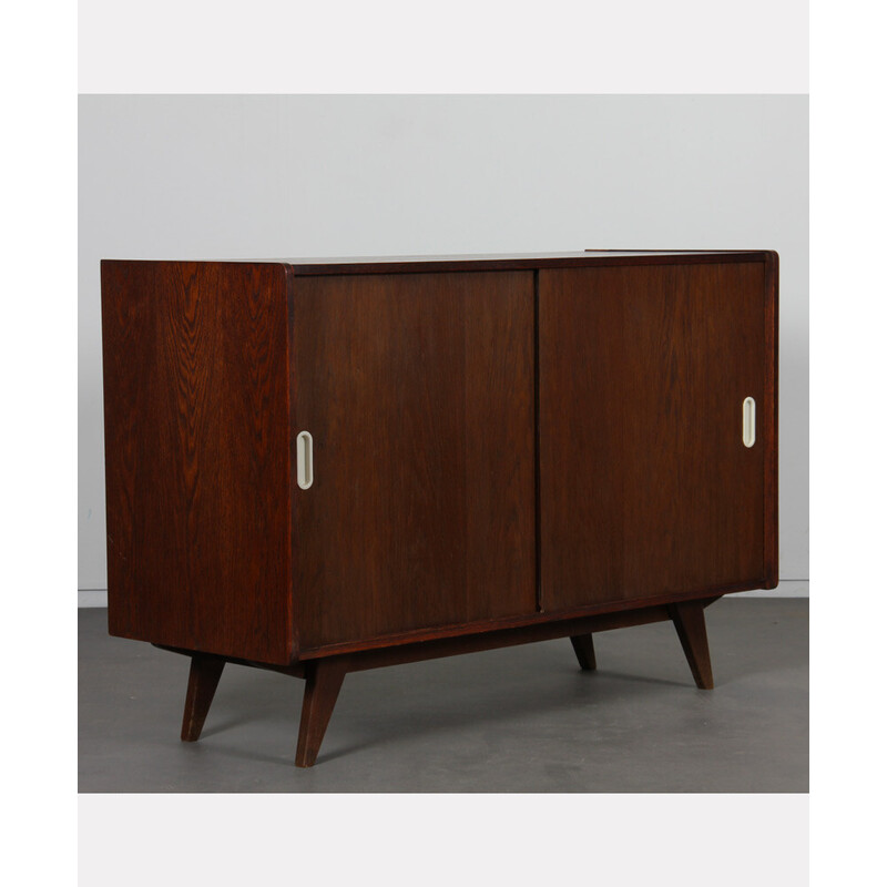 Vintage chest of drawers model U-452 in dark oakwood by Jiri Jiroutek for Interier Praha, 1960