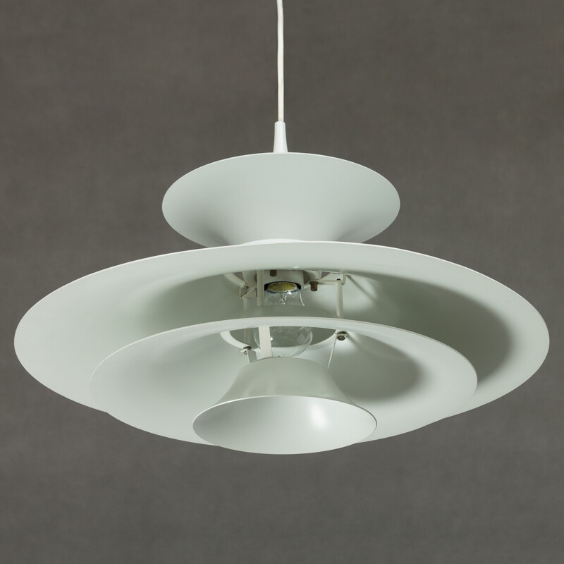 Fog & Morup "Radius" white aluminium hanging lamp, Eric BALSLEV - 1970s