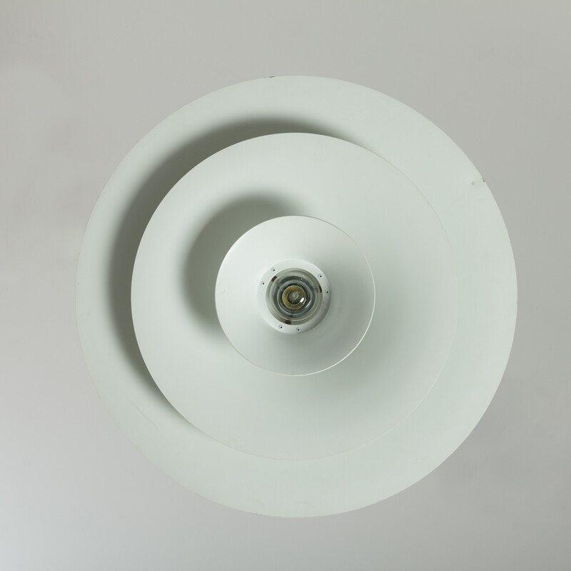 Fog & Morup "Radius" white aluminium hanging lamp, Eric BALSLEV - 1970s