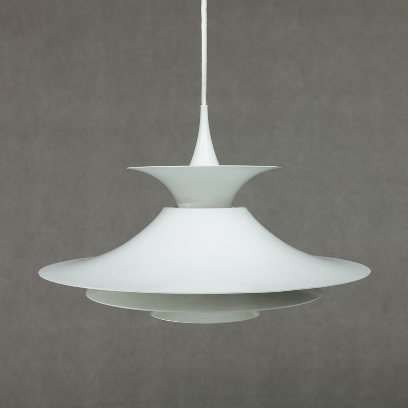 Fog & Morup "Radius" white aluminium hanging lamp, Eric BALSLEV - 1970s