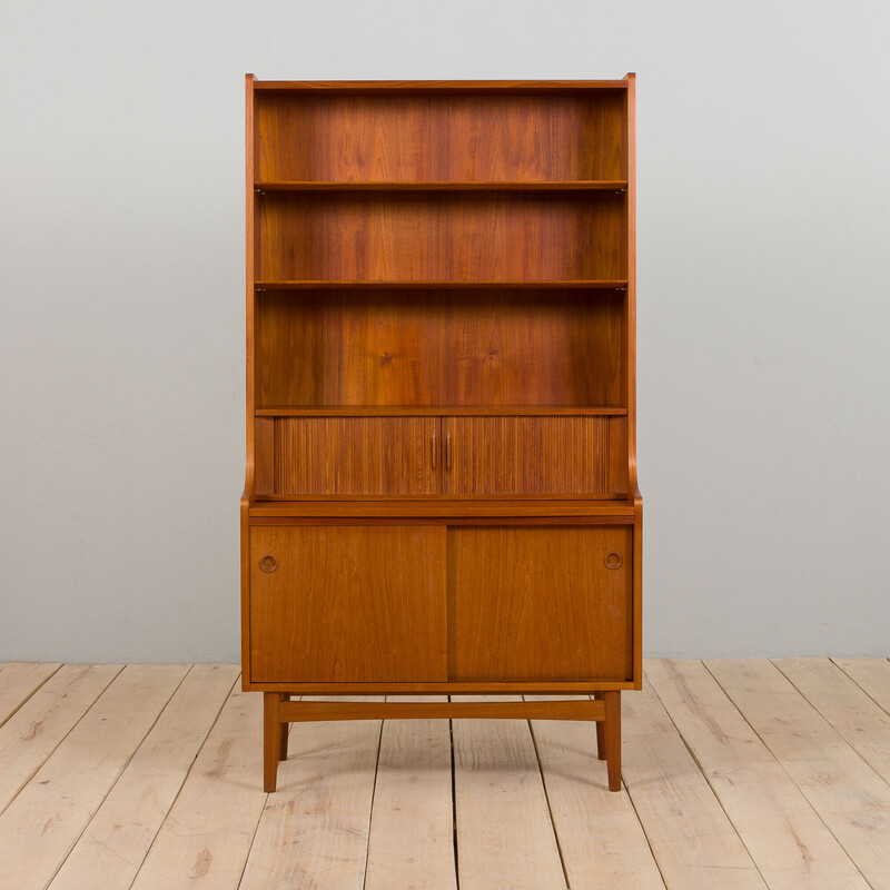 Danish mid century bookcase with secretaire by Johannes Sorth for Nexo, 1968
