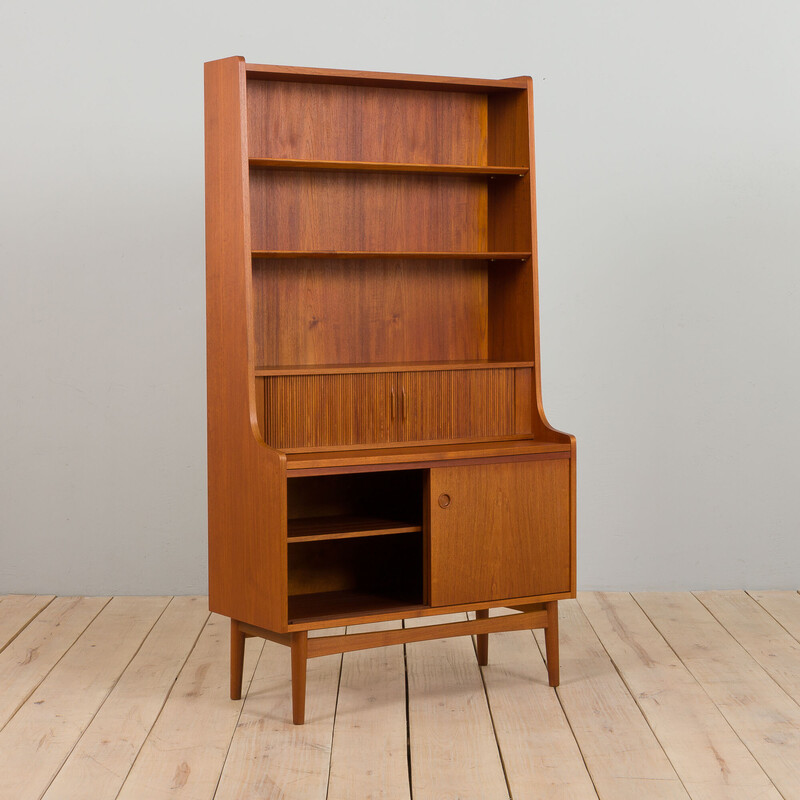 Danish mid century bookcase with secretaire by Johannes Sorth for Nexo, 1968