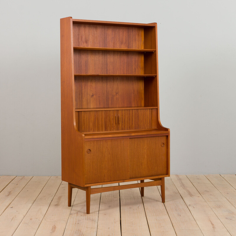 Danish mid century bookcase with secretaire by Johannes Sorth for Nexo, 1968