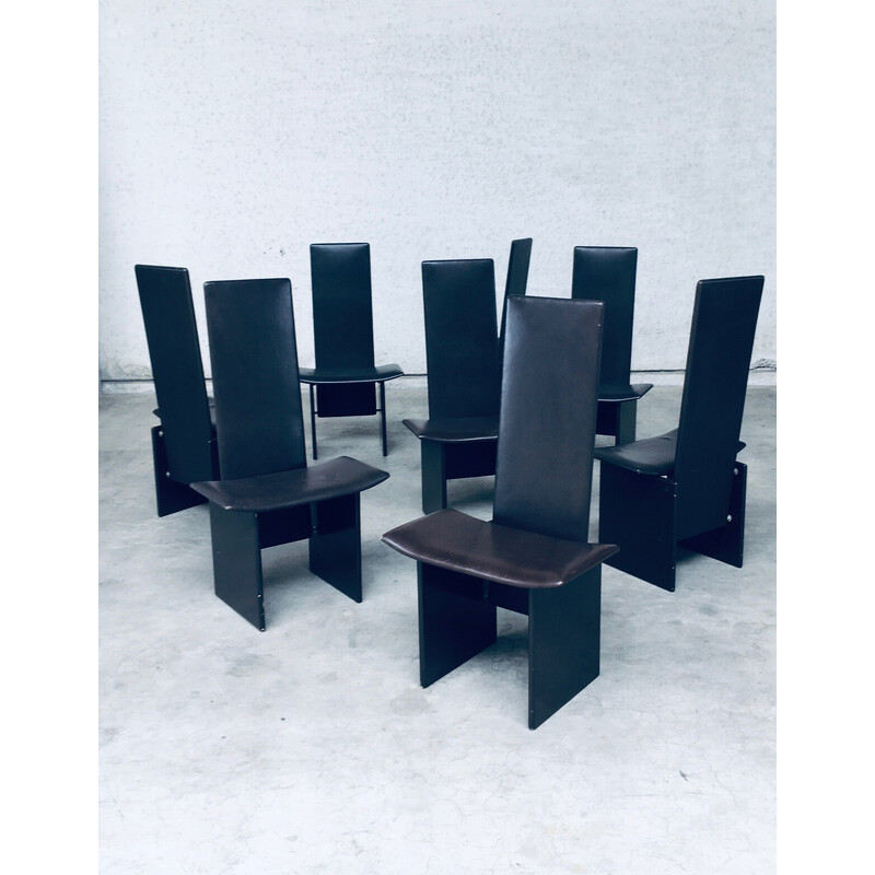 Conjunto de 8 cadeiras de jantar Rennie vintage de Kazuhide Takahama para Simon Gavina, Itália 1980