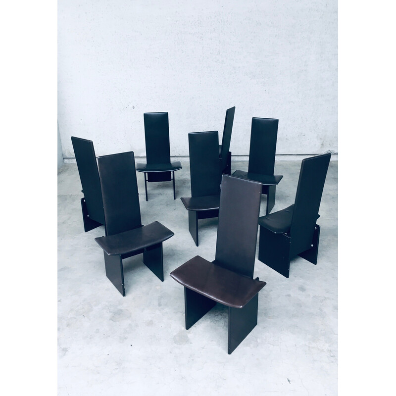 Ensemble de 8 chaises vintage Rennie par Kazuhide Takahama pour Simon Gavina, Italie 1980