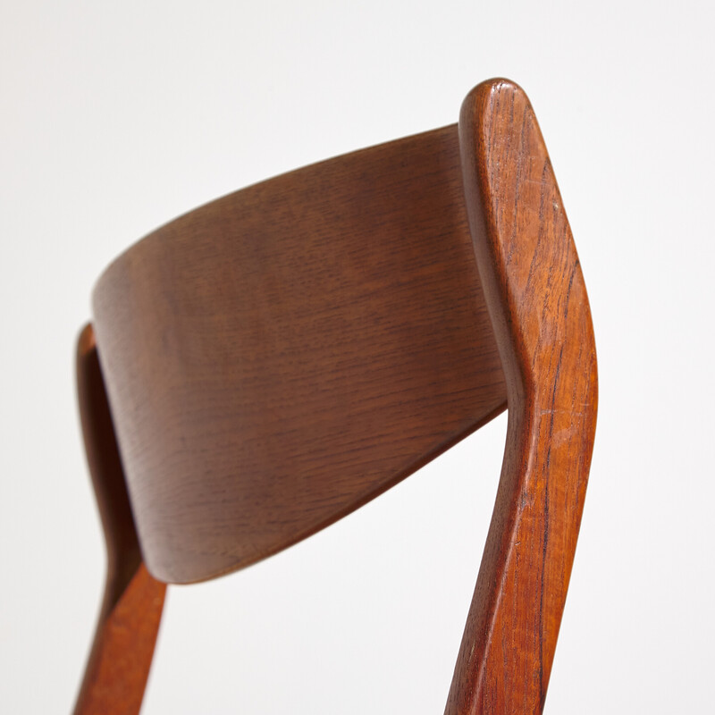 Silla vintage de teca de P.E. Jørgensen para Farsø Stolefabrik, 1960