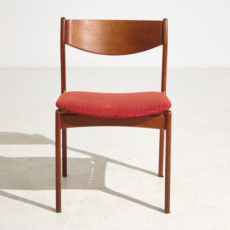 Silla vintage de teca de P.E. Jørgensen para Farsø Stolefabrik, 1960