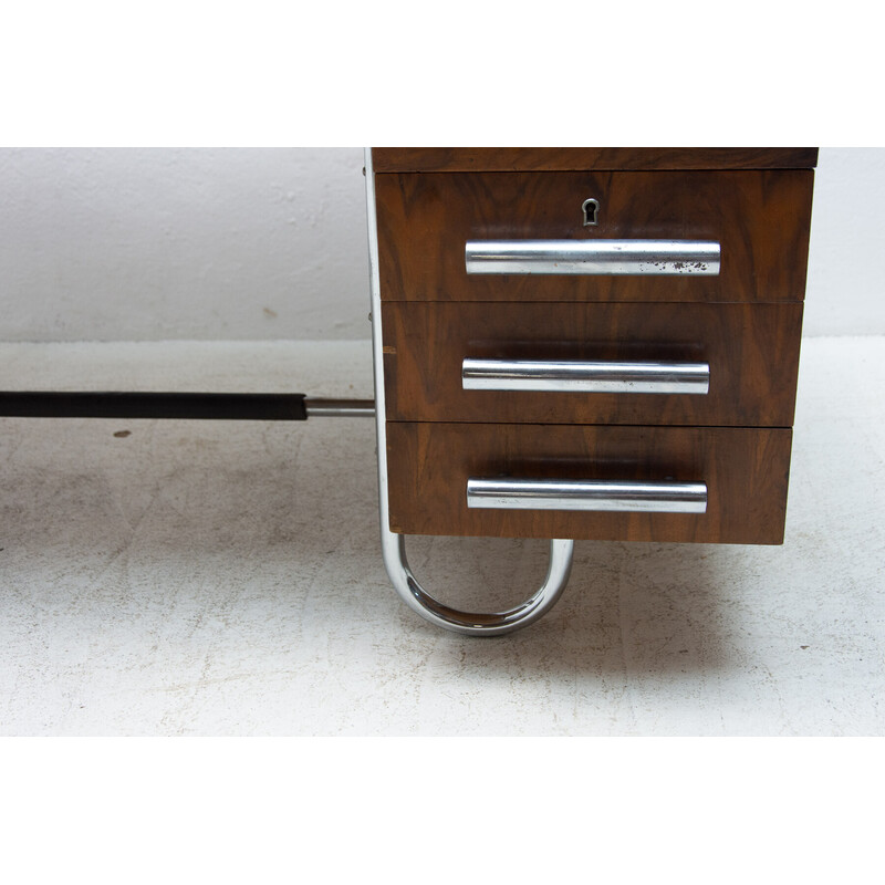 Vintage Bauhaus writing desk B-327 by André Lurçat for Mucke Melder, Czechoslovakia 1930s