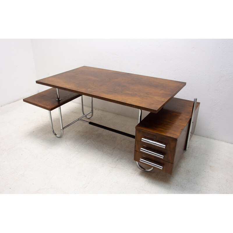 Vintage Bauhaus writing desk B-327 by André Lurçat for Mucke Melder, Czechoslovakia 1930s