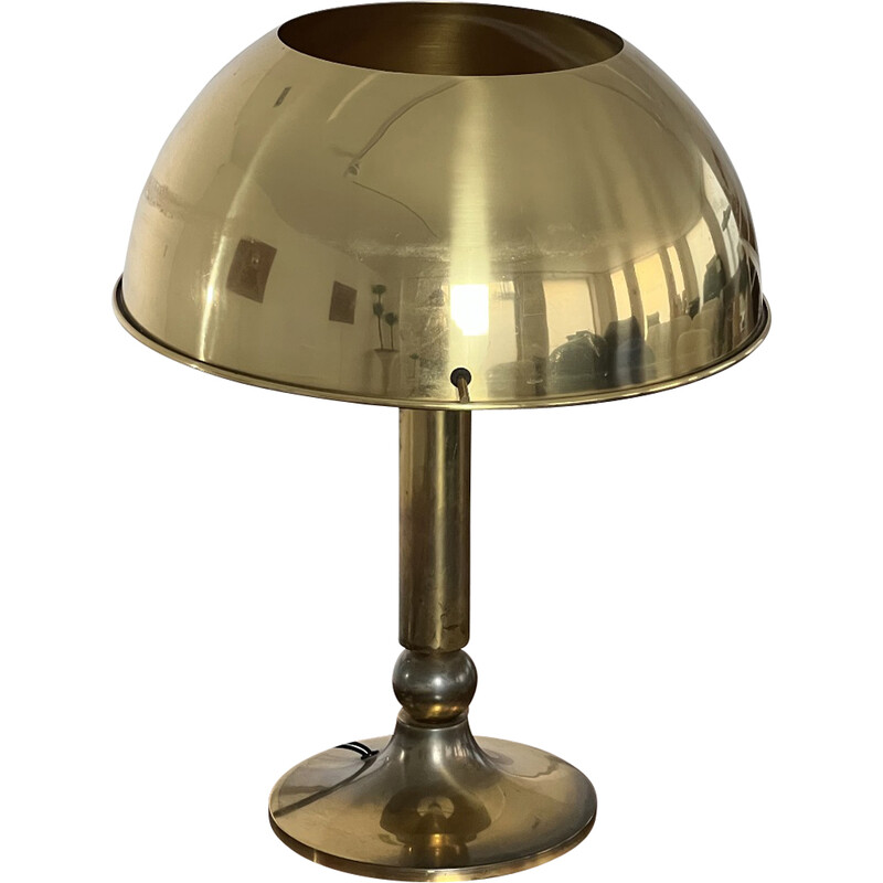 Vintage brass mushroom lamp by Florian Schulz, 1970