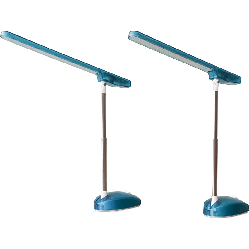 Pareja de lámparas de mesa Microlight italianas de época, de Ernesto Gismondi para Artemide, 1990