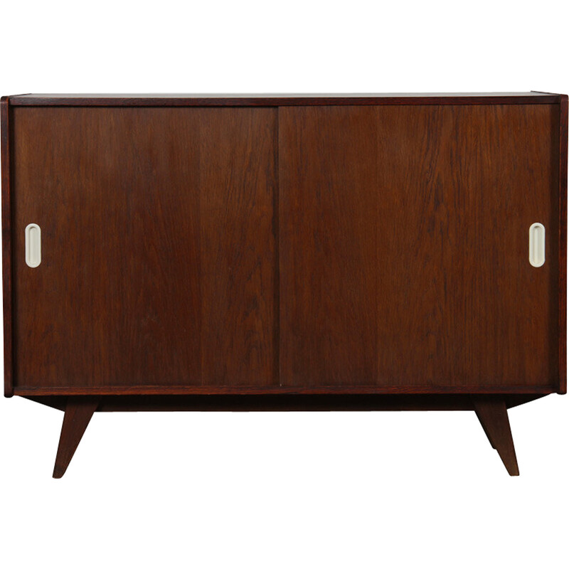 Vintage chest of drawers model U-452 in dark oakwood by Jiri Jiroutek for Interier Praha, 1960