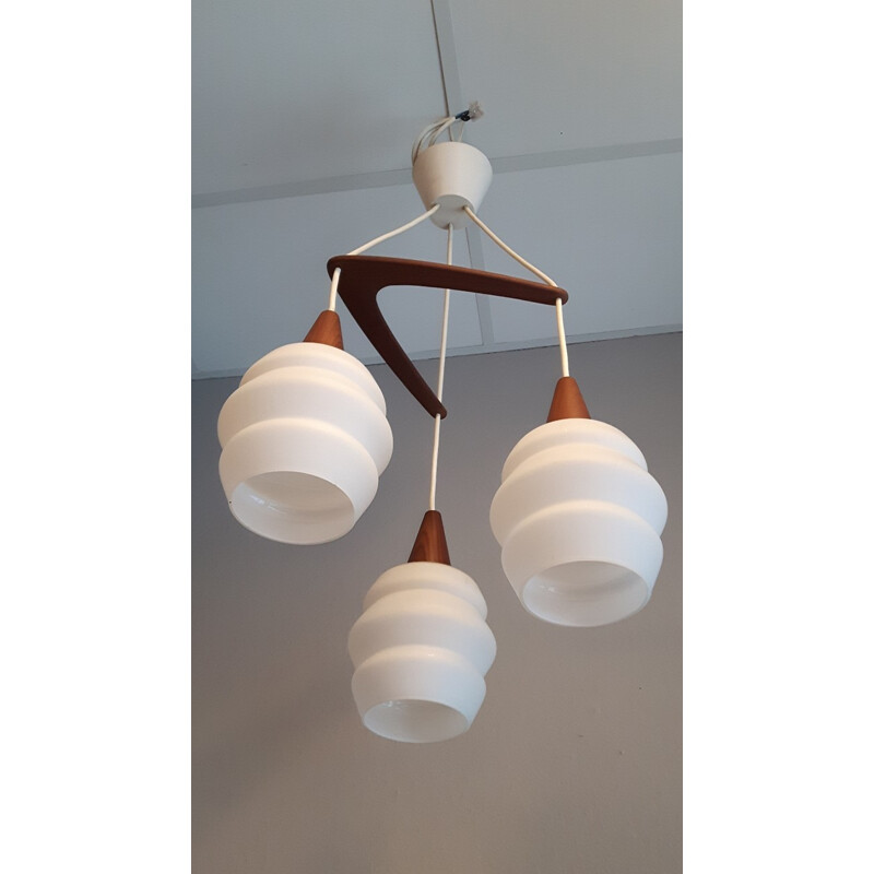 Philips white Dutch hanging lamp - 1950s