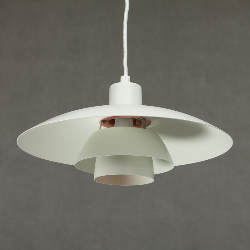 Louis Poulsen "PH 43" white aluminium pendant lamp, Poul HENNINGSEN - 1950s