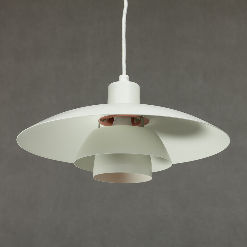 Suspension "PH 43" blanche Louis Poulsen en aluminium, Poul HENNINGSEN - 1950