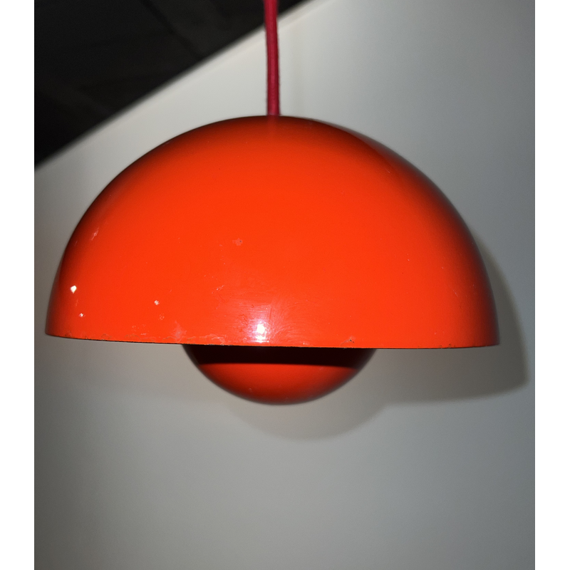 Vintage Flower Pot Vp1 pendant lamp by Verner Panton for Louis Poulsen, 1960s