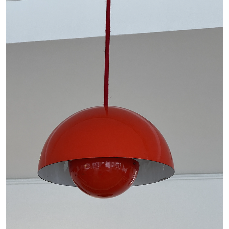 Vintage Flower Pot Vp1 pendant lamp by Verner Panton for Louis Poulsen, 1960s