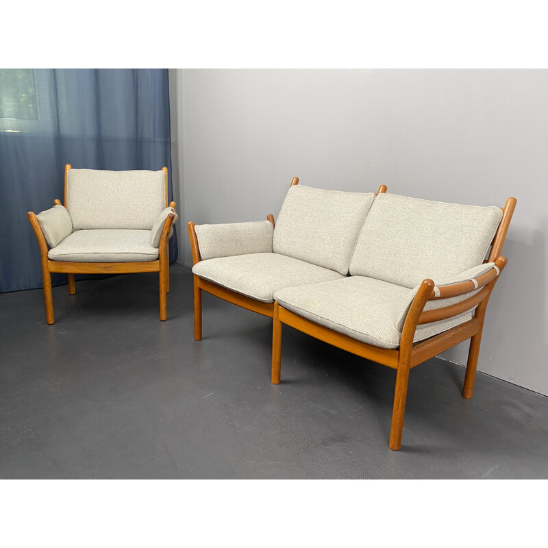 Vintage living room set Genius by Illum Wikkelsø for C.F. Christensen Silkeborg, Denmark 1960s