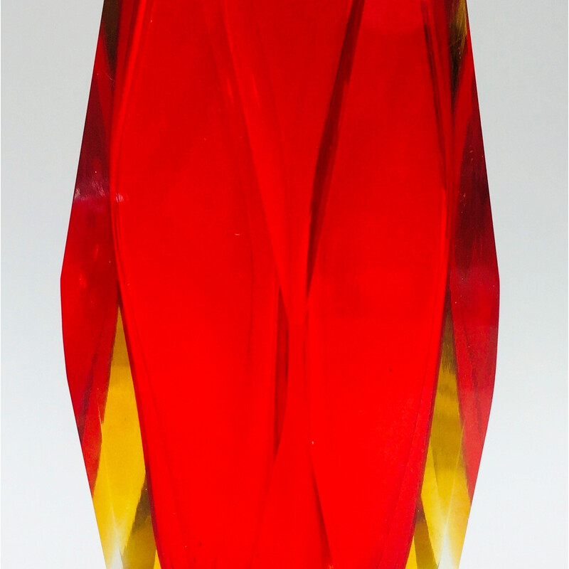 Vase Sommerso vintage en verre de Murano par Flavio Poli pour Alessandro Mandruzzato, Italie 1960