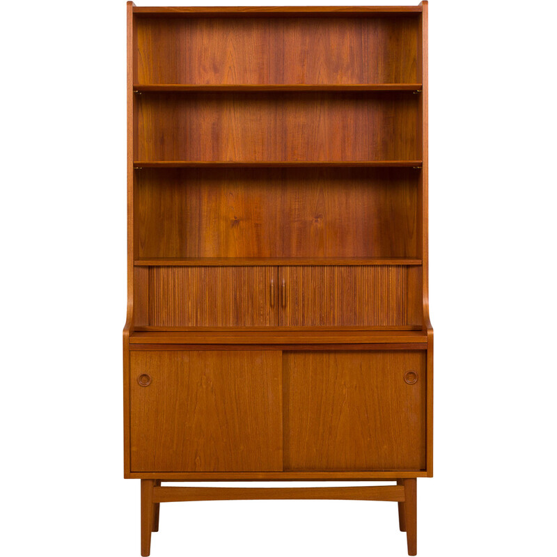 Danish mid century bookcase with secretaire by Johannes Sorth for Nexo, 1968