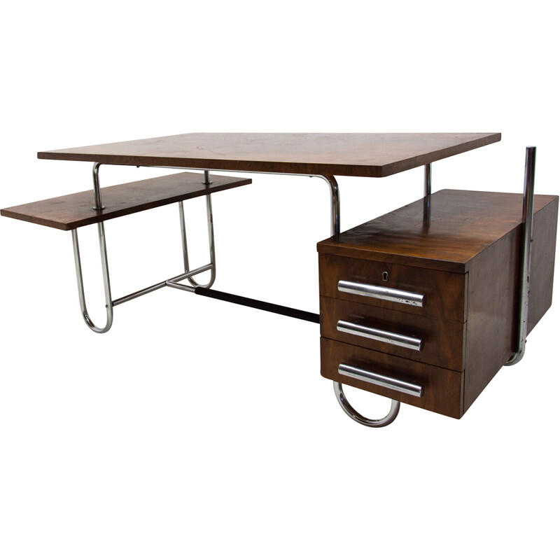 Vintage Bauhaus writing desk B-327 by André Lurçat for Mucke Melder, Czechoslovakia 1930s