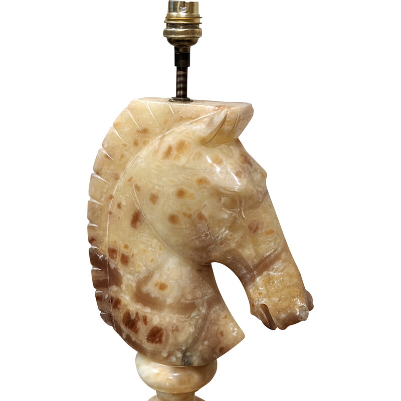 Base de candeeiro "cabeça de cavalo" em mármore Vintage