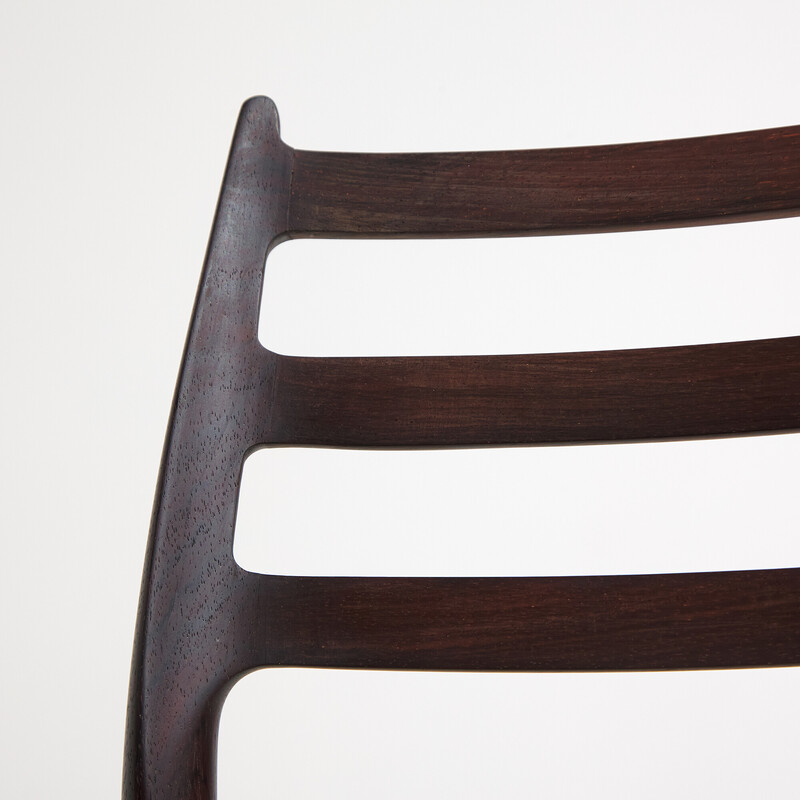 Set of 6 vintage model 78 rosewood dining chairs by Niels O. Møller for J.L. Møllers, 1960s