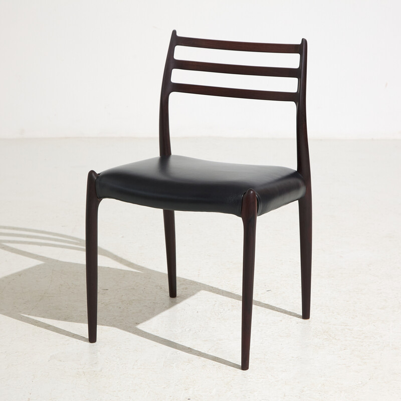 Satz von 6 Vintage-Stühlen Modell 78 aus Palisanderholz von Niels O. Møller für J.L. Møllers, 1960