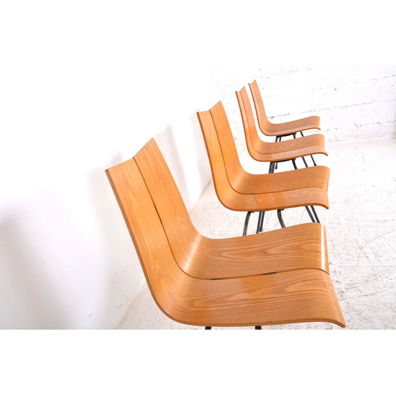 Set of 4 vintage chairs model Ga by Hans Bellmann for Horgenglarus, 1950