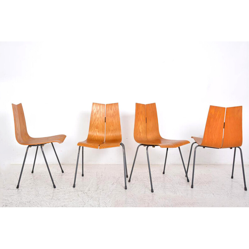 Set van 4 vintage stoelen model Ga door Hans Bellmann voor Horgenglarus, 1950