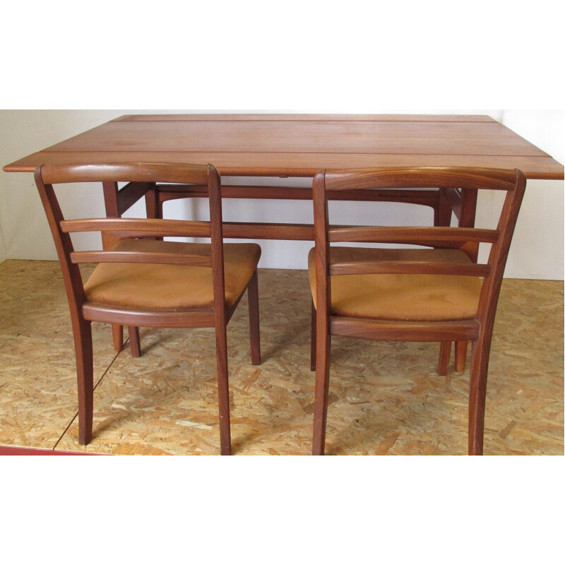 Trioh Danish extendable table height adjustable - 1960s