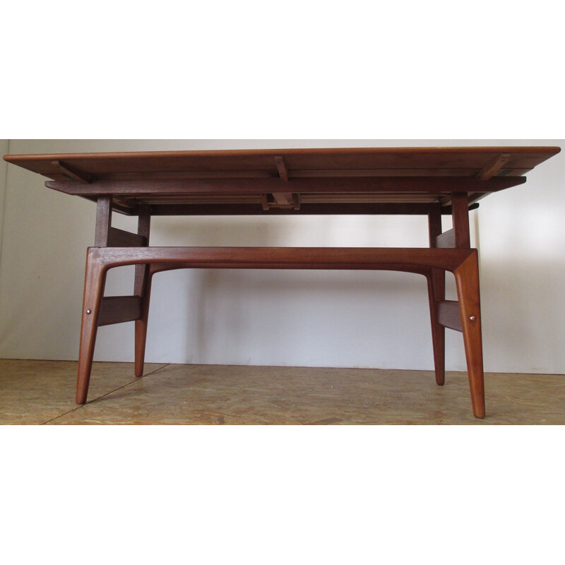 Trioh Danish extendable table height adjustable - 1960s