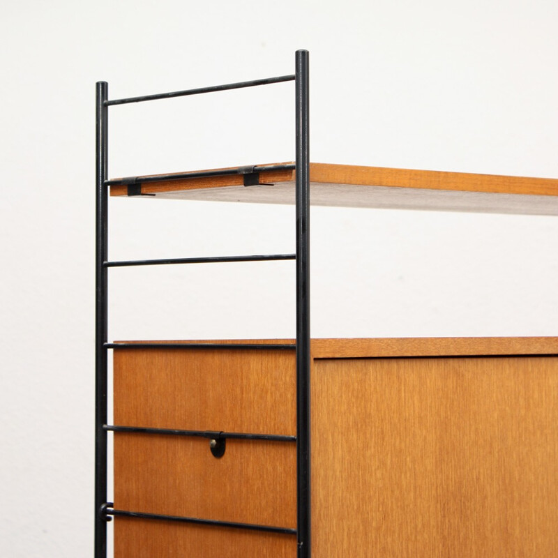 WHB teak shelving system with several compartments - 1960s