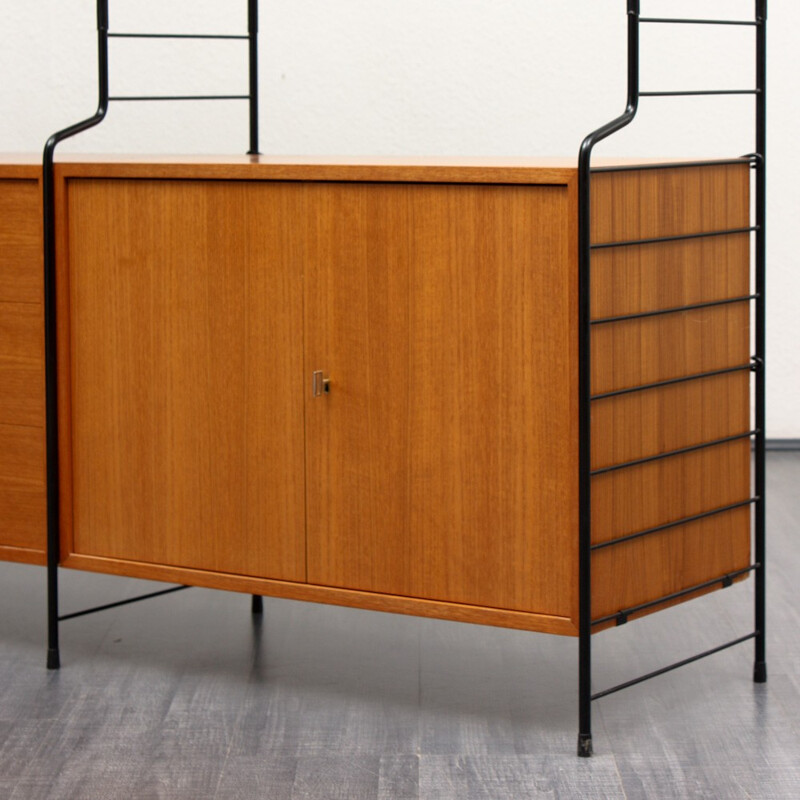 WHB teak shelving system with several compartments - 1960s