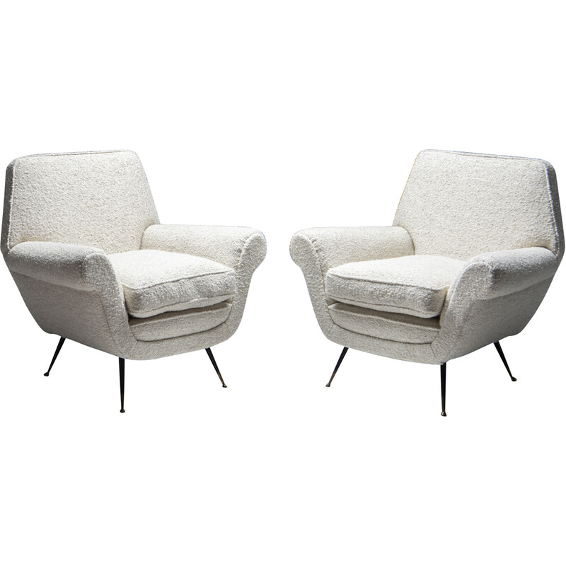 Pair of vintage Italian armchairs by Gigi Radice for Minotti, 1950