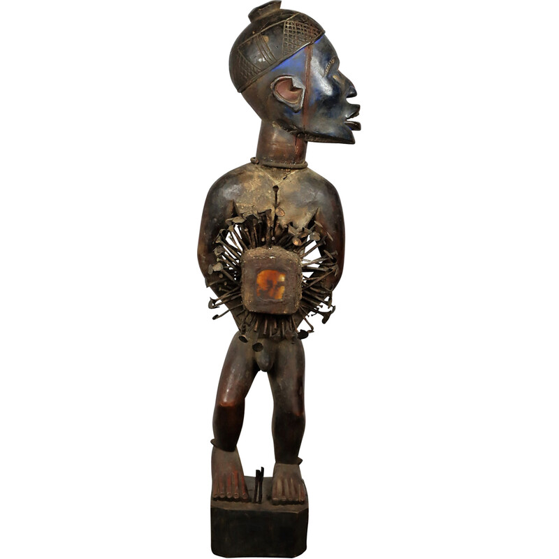 Vintage-Statue Nkisi Nkonde Kongo-Vili