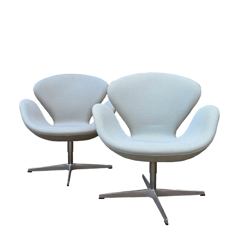 Vintage Swan fauteuils van Arne Jacobsen voor Fritz Hansen, 2013