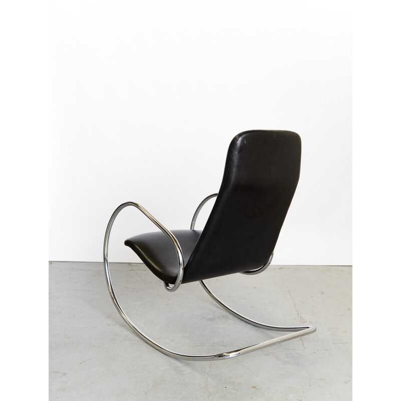 Sedia a dondolo vintage S826 di Ulrich Böhme per Thonet