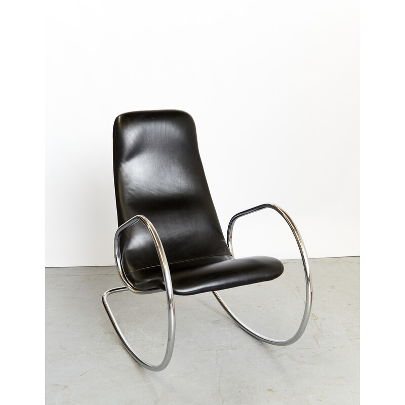Cadeira de balanço Vintage S826 por Ulrich Böhme para Thonet