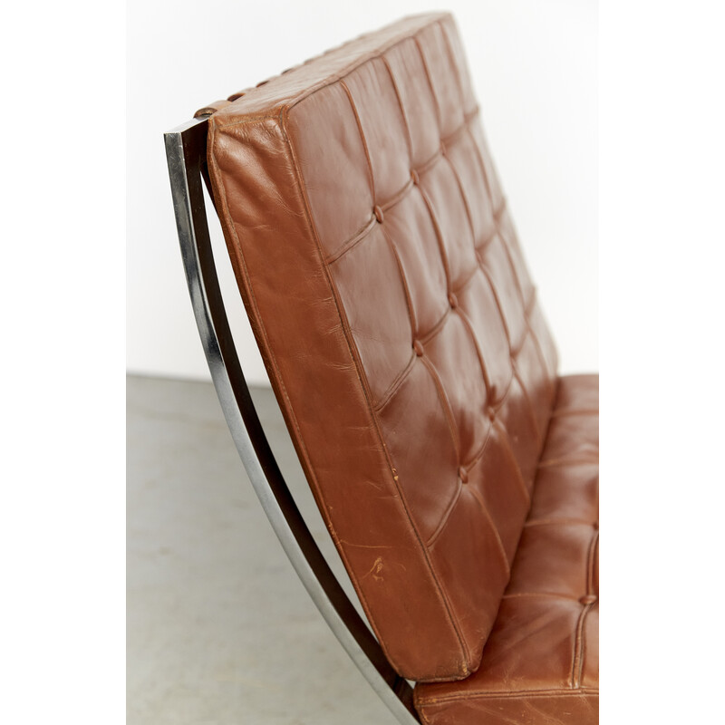 Vintage Barcelona armchair model Mr90 by Ludwig Mies Van Der Rohe for Knoll International